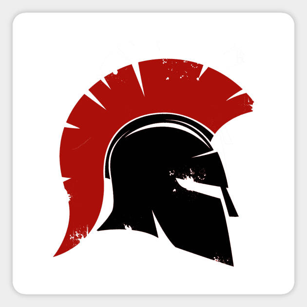 Spartan Greek Corinthian Helmet Magnet by AgemaApparel